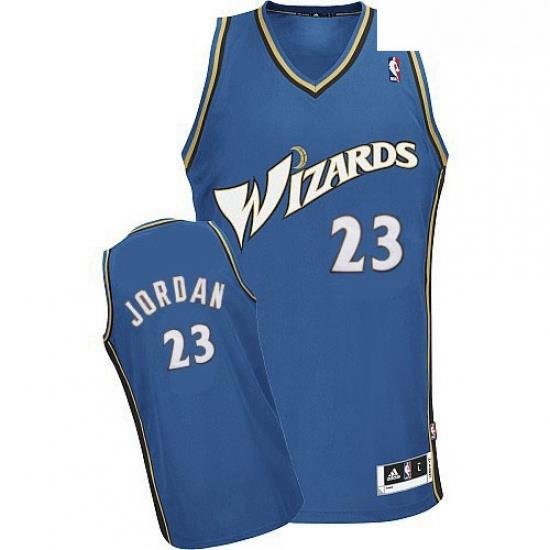 Mens Adidas Washington Wizards 23 Michael Jordan Authentic Blue NBA Jersey