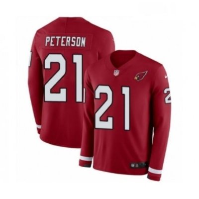 Youth Nike Arizona Cardinals 21 Patrick Peterson Limited Red Therma Long Sleeve NFL Jersey