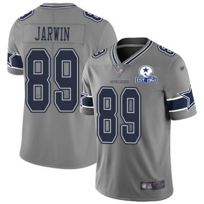 Nike Cowboys 89 Blake Jarwin Gray Men Stitched With Established In 1960 Patch NFL Limited Inverted Legend Jersey