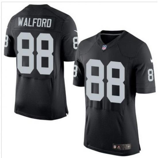 Nike Oakland Raiders #88 Clive Walford Black Team Color Men 27s Stitched NFL New Elite Jersey