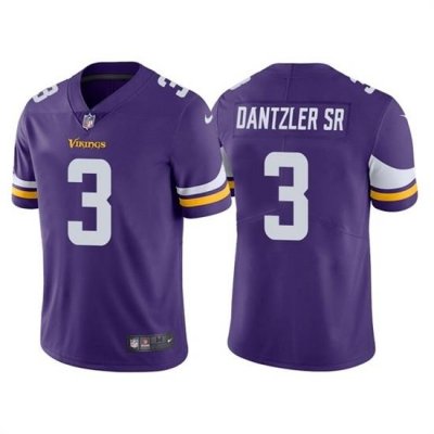 Men Minnesota Vikings 3 Cameron Dantzler Purple Vapor Untouchable Stitched Jersey