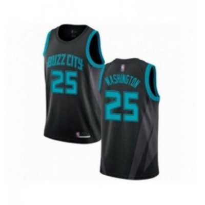 Womens Jordan Charlotte Hornets 25 PJ Washington Swingman Black Basketball Jersey 2018 19 City Edition