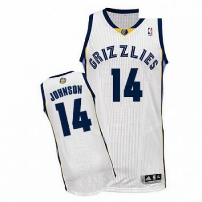 Mens Adidas Memphis Grizzlies 14 Brice Johnson Authentic White Home NBA Jersey