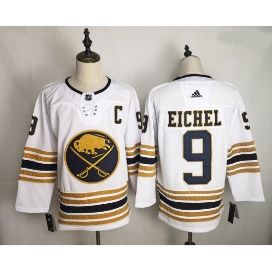 Sabres 9 Jack Eichel White 50th Anniversary Adidas Jersey