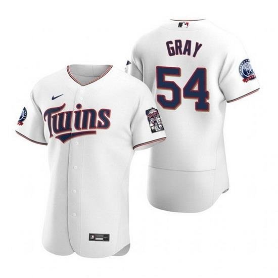 Men Minnesota TWins 54 Sonny Gray White Flex Base Stitched jersey