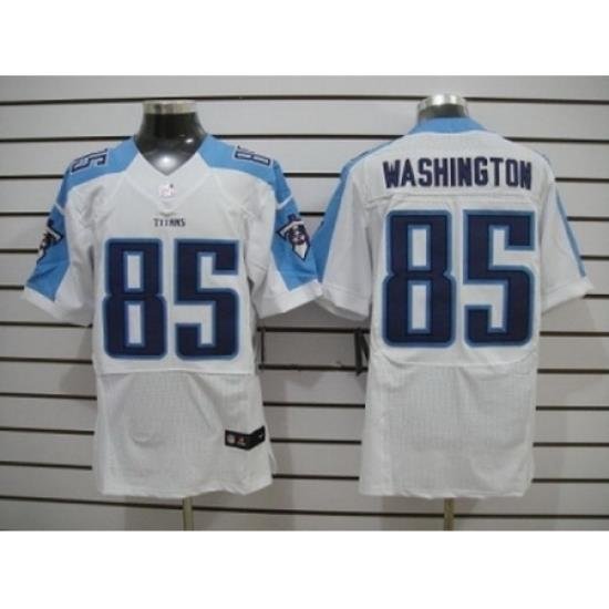 Nike Tennessee Titans 85 Nate Washington White Elite NFL Jersey