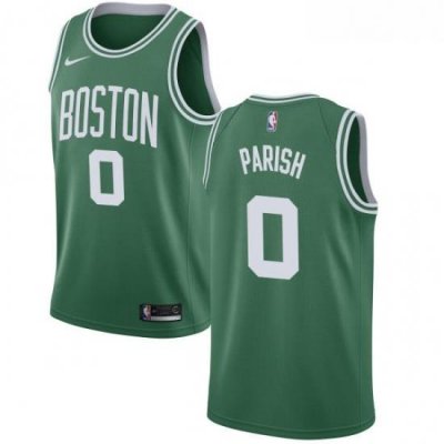 Womens Nike Boston Celtics 0 Robert Parish Swingman GreenWhite No Road NBA Jersey Icon Edition