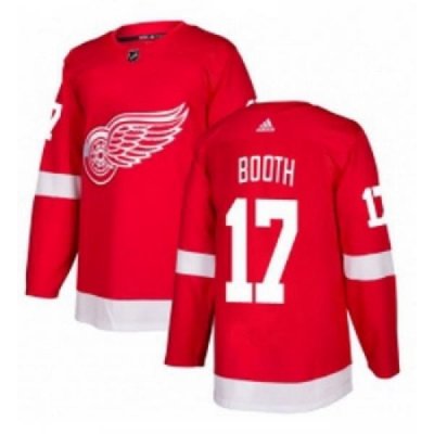 Youth Adidas Detroit Red Wings 17 David Booth Authentic Red Home NHL Jersey