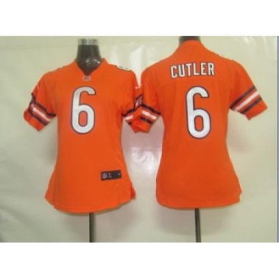 Womens Nike Chicago Bears 6 Cutler Orange Jersey