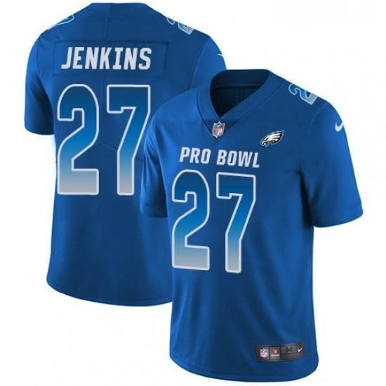 Mens Nike Philadelphia Eagles 27 Malcolm Jenkins Limited Royal Blue 2018 Pro BoWl NFL Jersey