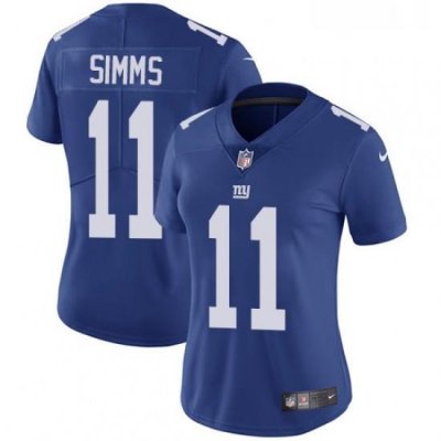 Womens Nike New York Giants 11 Phil Simms Elite Royal Blue Team Color NFL Jersey