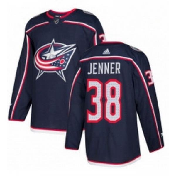 Youth Adidas Columbus Blue Jackets 38 Boone Jenner Premier Navy Blue Home NHL Jersey