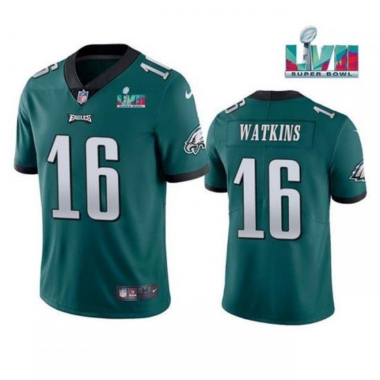 Men Women Youth Toddler Philadelphia Eagles 16 Quez Watkins Green Super Bowl LVII Vapor Untouchable Limited Stitched Jersey