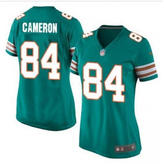 Women New Miami Dolphins #84 Jordan Cameron Aqua Green Alternate Stitched NFL Elite Jersey