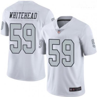 Raiders 59 Tahir Whitehead White Men Stitched Football Limited Rush Jersey