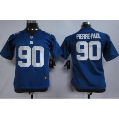 Youth Nike NeW York Giants #90 Jason Pierre-Paul Blue Nike NFL Jerseys