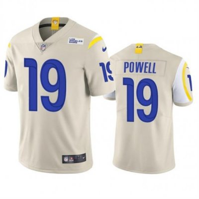 Men Los Angeles Rams 19 Brandon Powell Cream Vapor Untouchable Limited Stitched Football Jersey