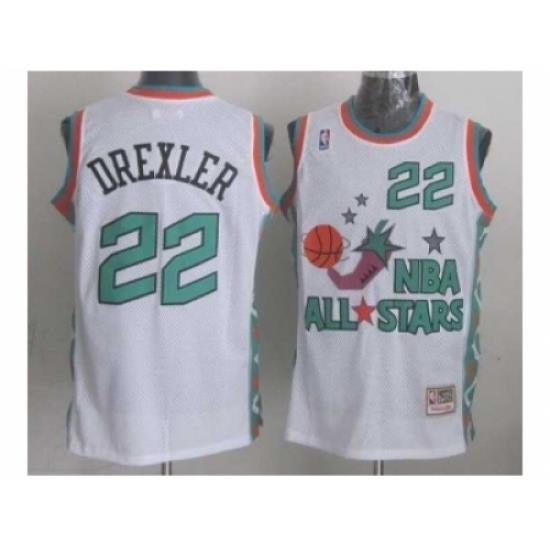 NBA 96 All Star #22 Drexler White Jerseys