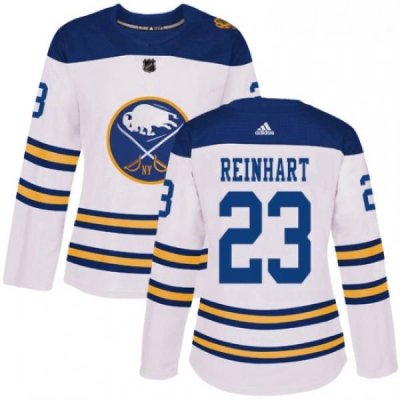 Womens Adidas Buffalo Sabres 23 Sam Reinhart Authentic White 2018 Winter Classic NHL Jersey