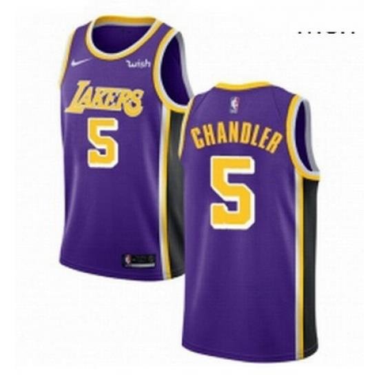 Mens Nike Los Angeles Lakers 5 Tyson Chandler Swingman Purple NBA Jersey Statement Edition