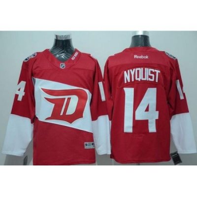 Red Wings #14 Gustav Nyquist Red 2016 Stadium Series Stitched NHL Jersey