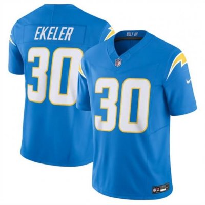 Men Los Angeles Chargers 30 Austin Ekeler Blue 2023 F U S E  Vapor Untouchable Limited Stitched Jersey