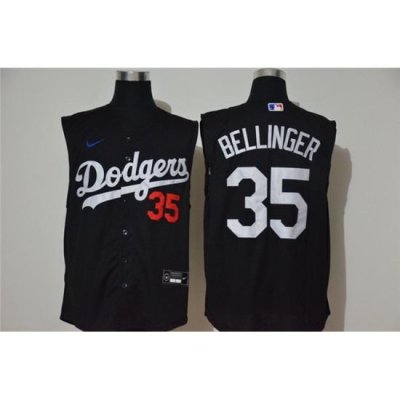 Dodgers 35 Cody Bellinger Black Nike Cool Base Sleeveless Jersey