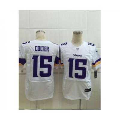 nike nfl jerseys minnesota vikings 15 colter white[Elite][colter]