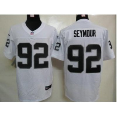 Nike Oakland Raiders 92 Richard Seymour White Elite NFL Jersey