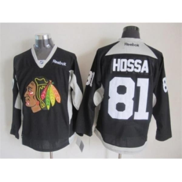 NHL Chicago Blackhawks #81 Marian Hossa black jerseys