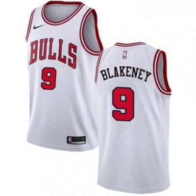 Womens Nike Chicago Bulls 9 Antonio Blakeney Swingman White NBA Jersey Association Edition