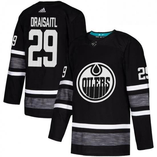 Mens Adidas Edmonton Oilers 29 Leon Draisaitl Black 2019 All Star Game Parley Authentic Stitched NHL Jersey