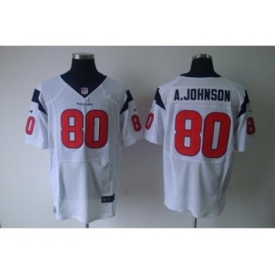 Nike Houston Texans 80 Andre Johnson White Elite NFL Jersey