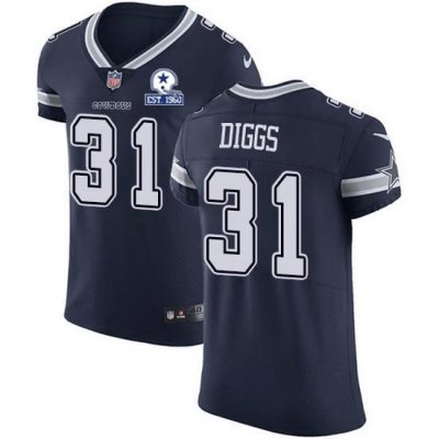 Nike Cowboys 31 Trevon Diggs Navy Blue Team Color Men Stitched With Established In 1960 Patch NFL Vapor Untouchable Elite Jersey