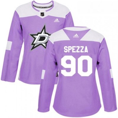 Womens Adidas Dallas Stars 90 Jason Spezza Authentic Purple Fights Cancer Practice NHL Jersey