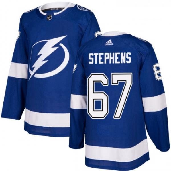 Youth Adidas Tampa Bay Lightning 67 Mitchell Stephens Authentic Royal Blue Home NHL Jersey