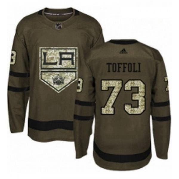 Youth Adidas Los Angeles Kings 73 Tyler Toffoli Authentic Green Salute to Service NHL Jersey