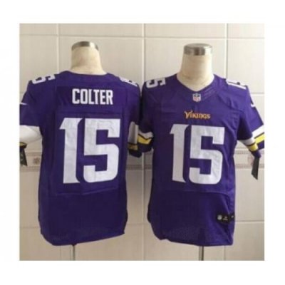 nike nfl jerseys minnesota vikings 15 colter purple[Elite][colter]