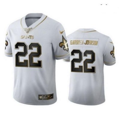 New Orleans Saints 22 Chauncey Gardner Johnson White Gold Jersey