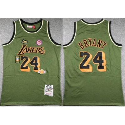 Men Los Angeles Lakers 24 Kobe Bryant Green 1996 97 Throwback Basketball Jersey