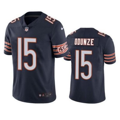 Men Chicago Bears 15 Rome Odunze Navy 2024 Draft Vapor Stitched Football Jersey