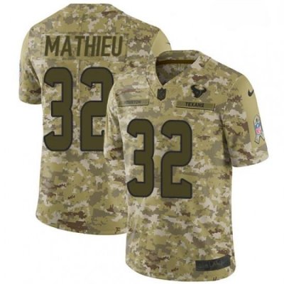 Men Nike Houston Texans 32 Tyrann Mathieu Limited Camo 2018 Salute to Service NFL Jersey