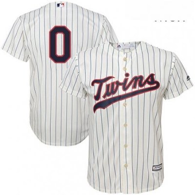 Mens Majestic Minnesota Twins 0 Erick Aybar Replica Cream Alternate Cool Base MLB Jersey