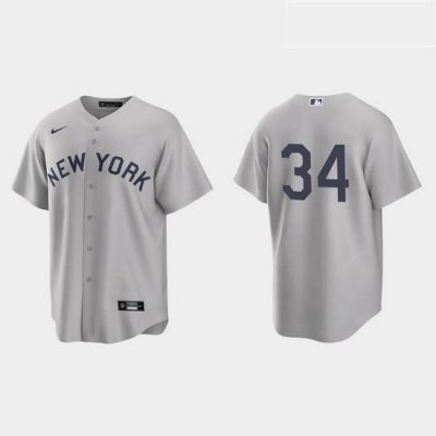 Men NeW York Yankees 34 Justin Wilson Men Nike Gray 2021 Field of Dreams Game MLB Jersey