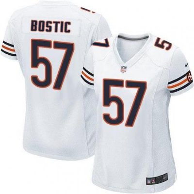 Nike NFL Chicago Bears #57 Jon Bostic White Women's Limited Road Jersey