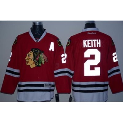 Blackhawks 2 Duncan Keith Red Reflective Edition Reebok Jersey