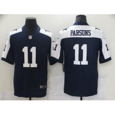 Men Dallas Cowboys Micah Parsons 11 Blue Thanksgivens Vapor Limited NFL Jersey