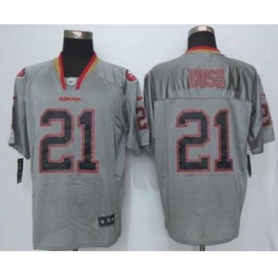 nike nfl jerseys san francisco 49ers 21 bush grey[Elite lights out][bush]