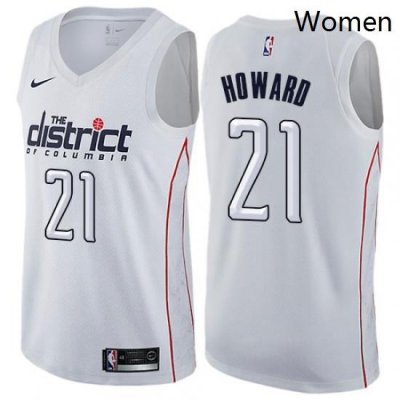 Womens Nike Washington Wizards 21 Dwight Howard Swingman White NBA Jersey City Edition