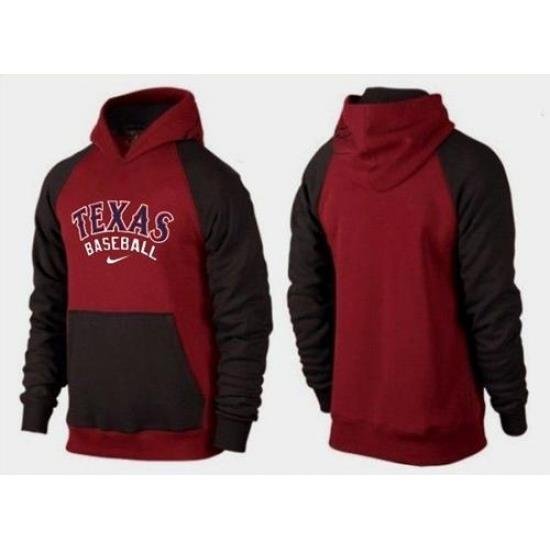 MLB Men Nike Texas Rangers Pullover Hoodie RedBrown